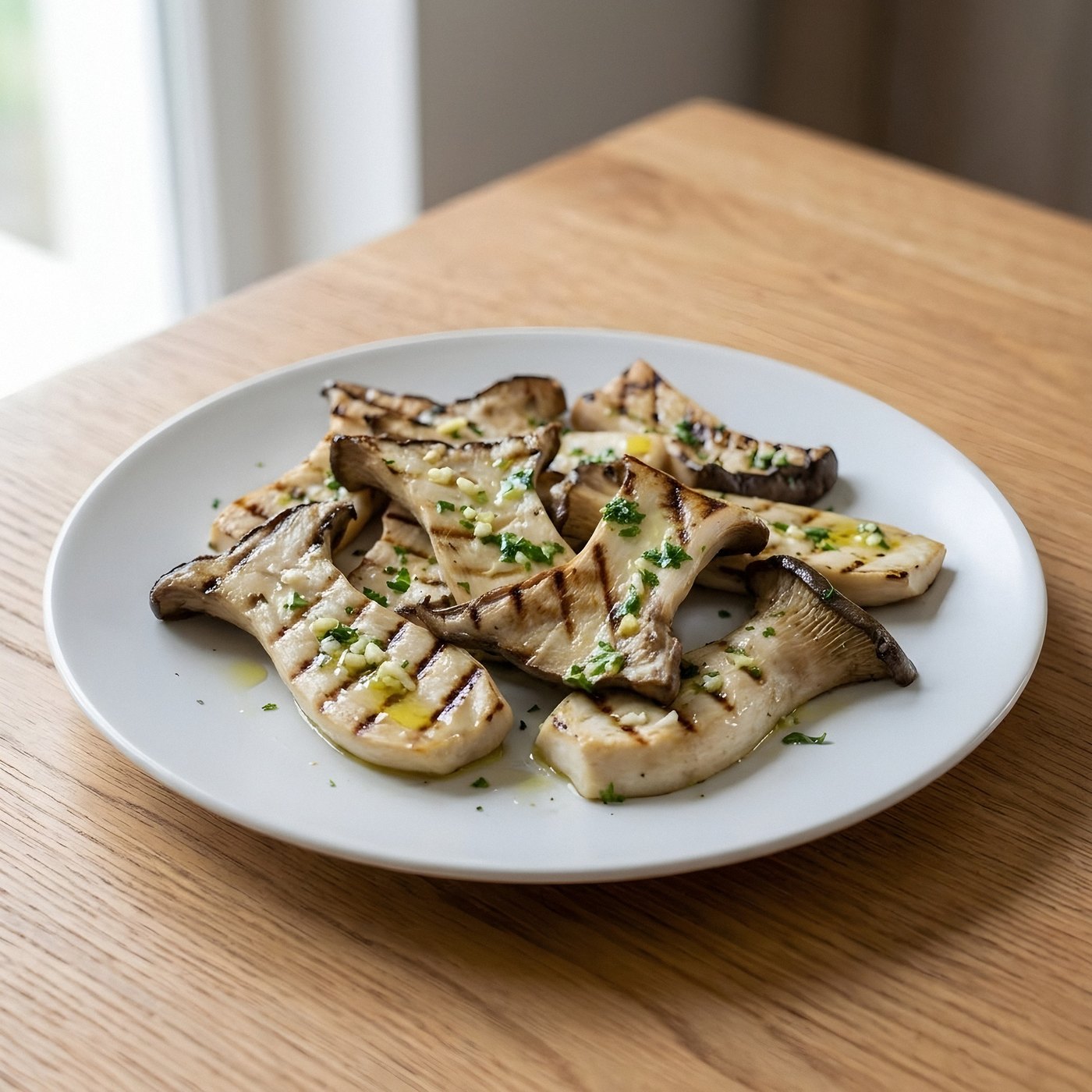 Cardoncelli alla griglia con aglio, olio e prezzemolo